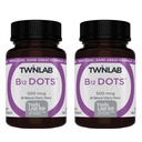 Twinlab B- 12 kropki - Suplementy wsparcia produkcji energii z witaminą B12- 500 µg, 250 tabletek (2 opakowania)