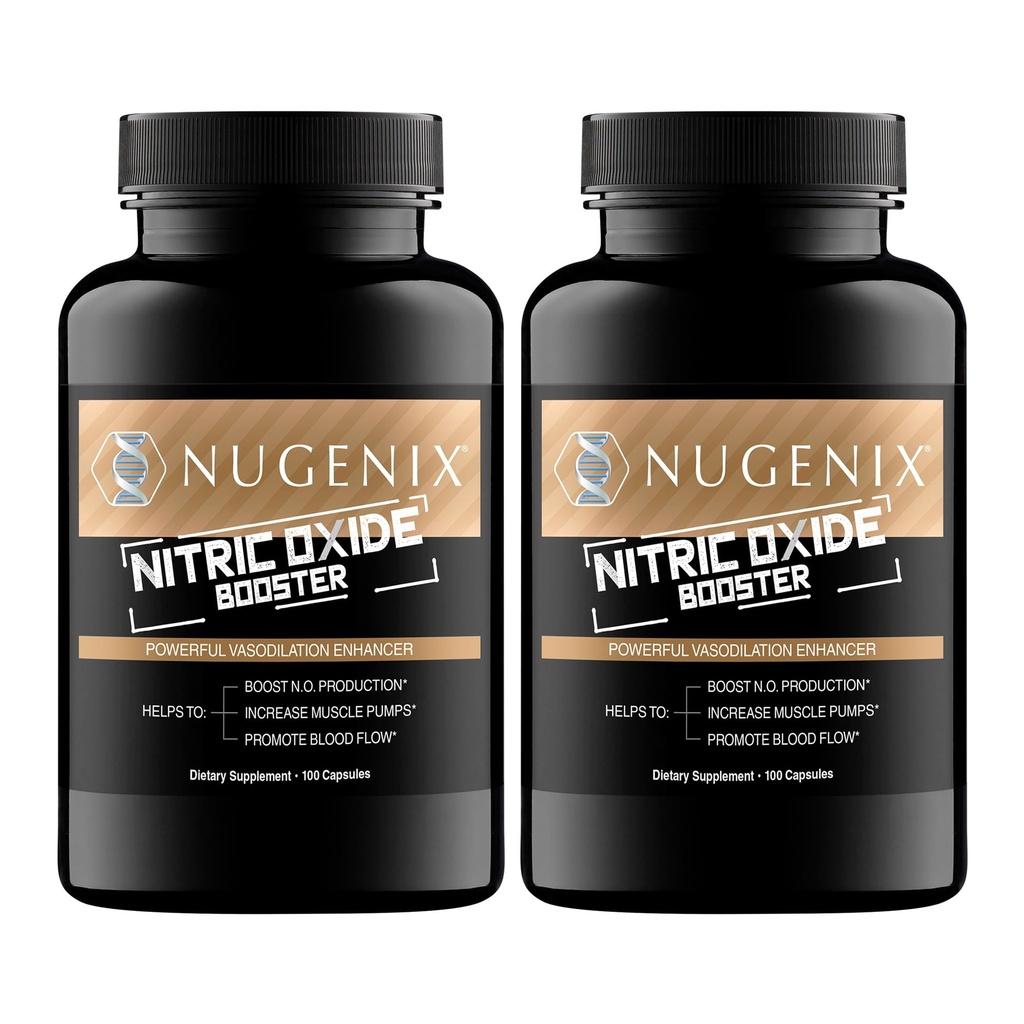 Nugenix Aciric Oxide Booster Supplement - Nitric Oxide Flow, L- Arginine, L- Citrulline, Pine Bark Extract - Vasodilator - 200 Count