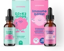 JoySpring immunologiczne krople & Witamina D Bundle 124; Dzieci Witaminy naturalnie zasolone, Non-GMO, Non-Alcoholic Liquid Formuła, Immunitet Zdrowie Wsparcie 124; Wegan & Suplementy wegetariańskie