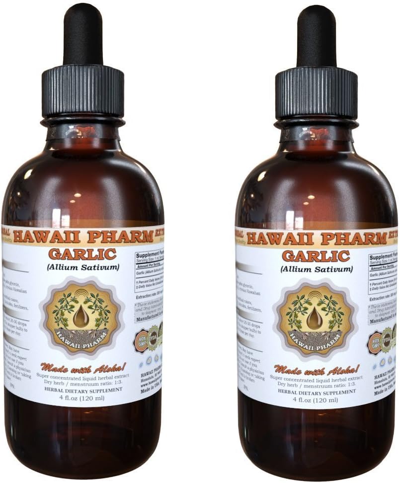 Hawaii Pharm Garlic (Allium sativum) Liquid Extract 2x4 Oz