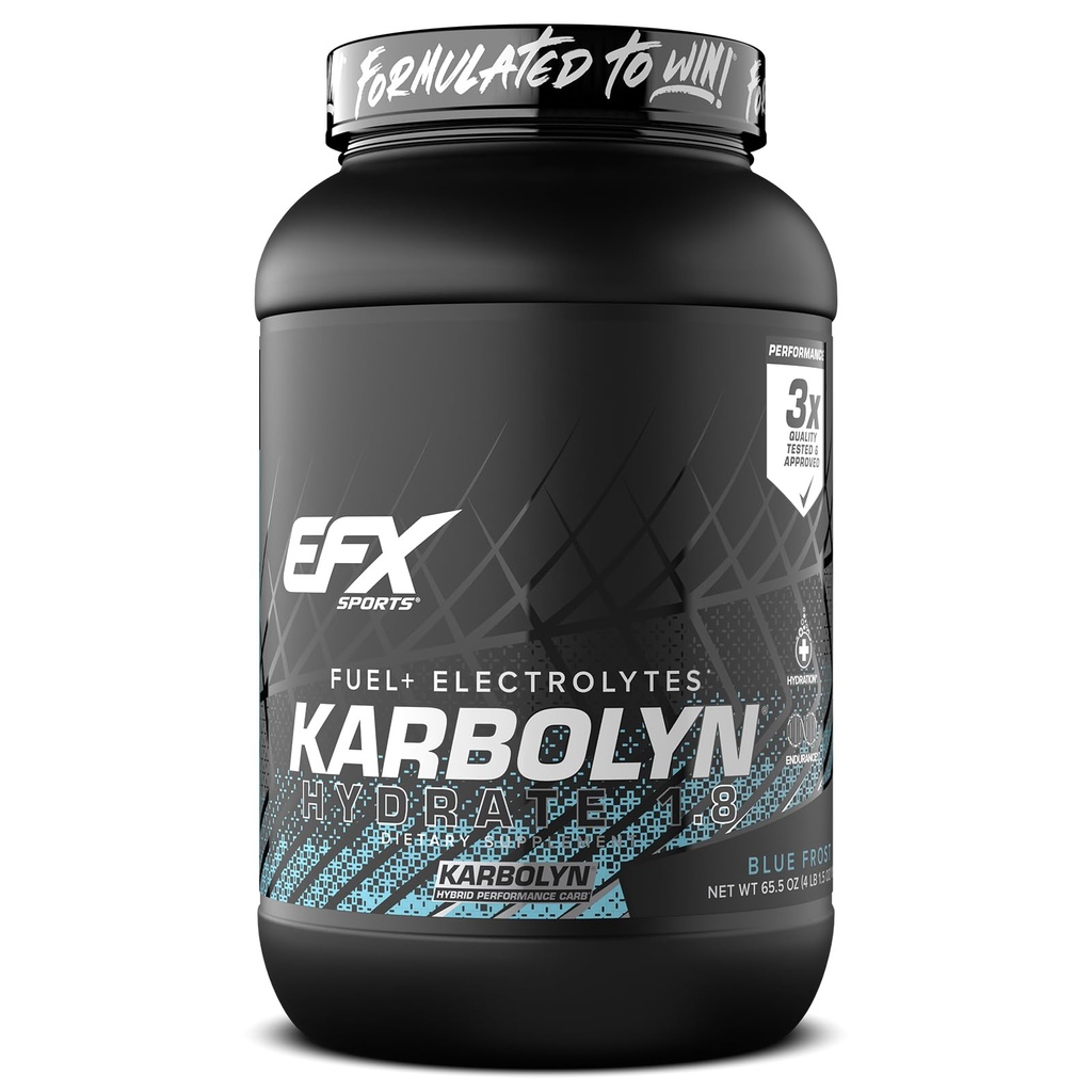 EFX Sports Karbolyn Hydrate: 124; Proszek węglowodanowy + Elektrolity: 124; Bezcukrowy napój sportowy: 124; Paliwo & Hydration: 124; Stymulant: bezpłatny: 124; 66 Sług (niebieski mróz)