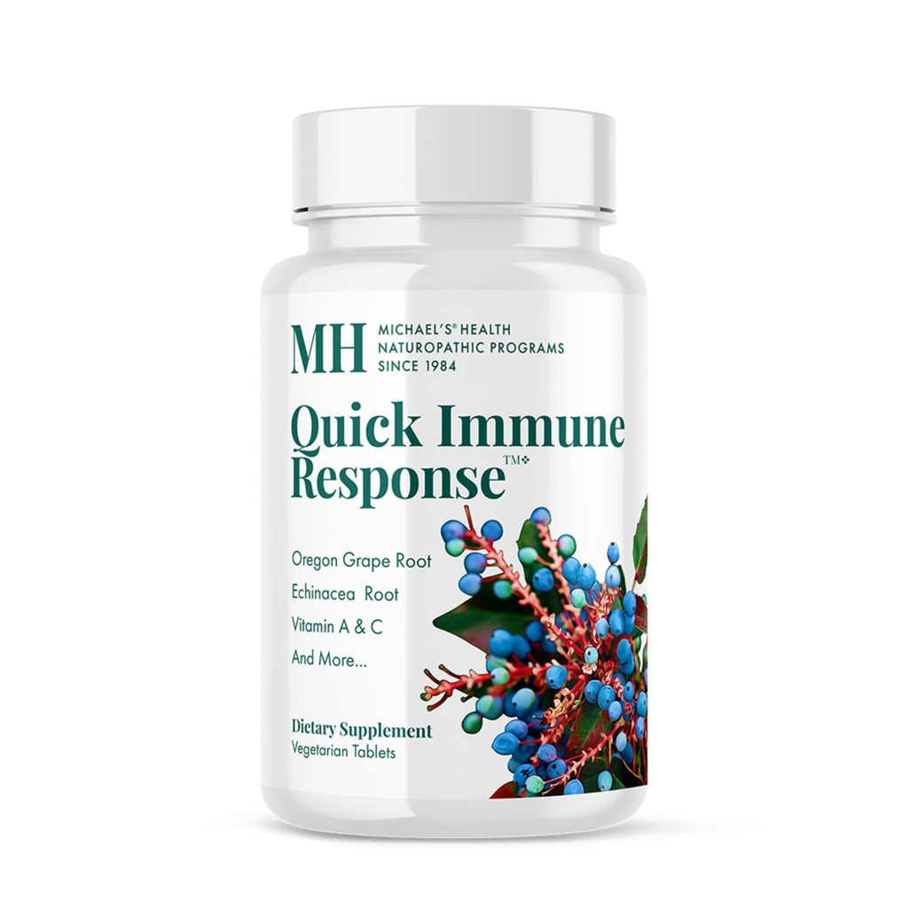 MICHAEL 's Health Naturopathic Programs Szybka odpowiedź immunologiczna - 120 Tabletki wegetariańskie - Wsparcie układu immunologicznego - z witaminą A, witaminą C i cynkiem - 40 Służenie