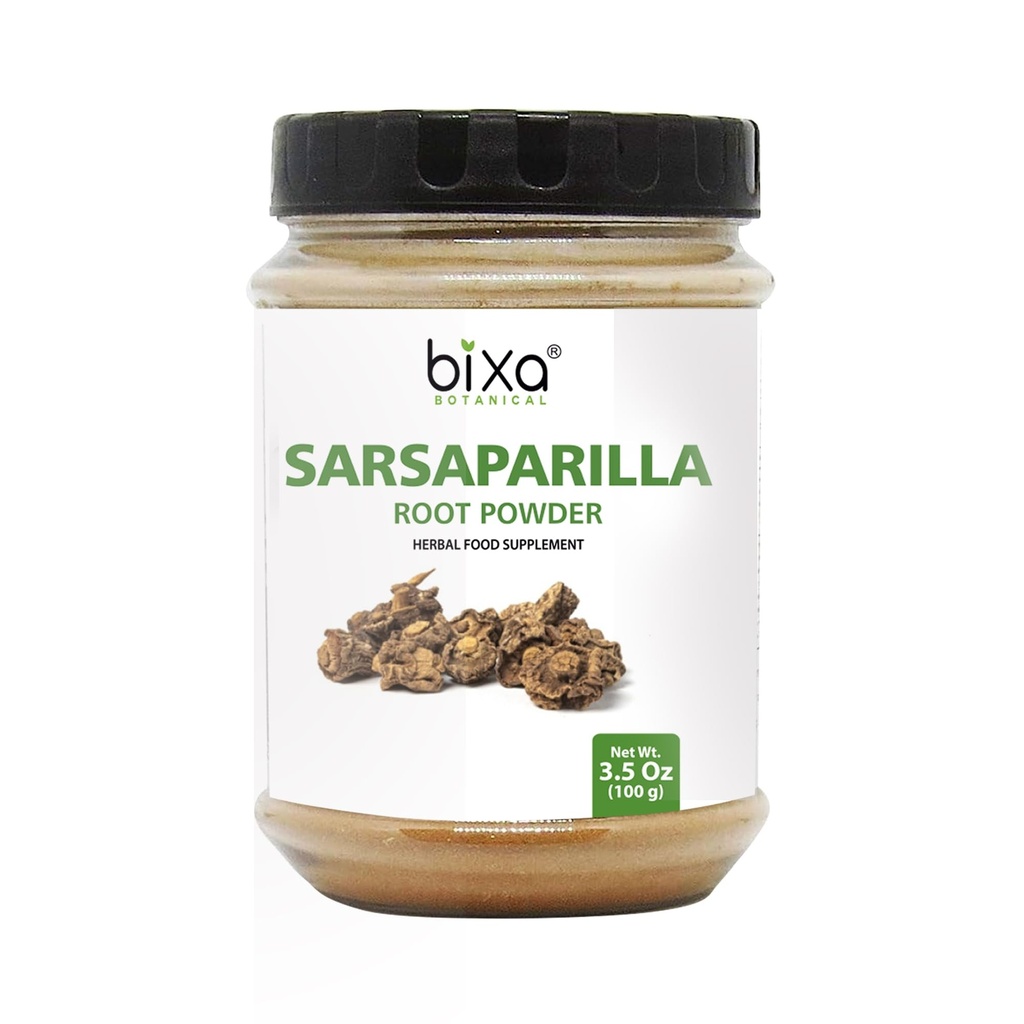 Bixa Botanical Sarsaparilla Root Powder (HEMIDESMUS INDICUS) - 100g (3.5 Oz) Opakowanie po 1 mg 124; Naturalny środek czyszczący i chłodzący do krwi 124; Suplement przeciwutleniający do ziół