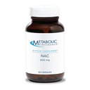 Metaboliczne Utrzymanie NAC 600 mg Kapsułki - N- Acetyl Cysteina 600 mg Suplement do wątroby i wsparcia immunologicznego - Przeciwutleniacz Obrona dla mężczyzn i kobiet 50 + - 60 Kapsułki