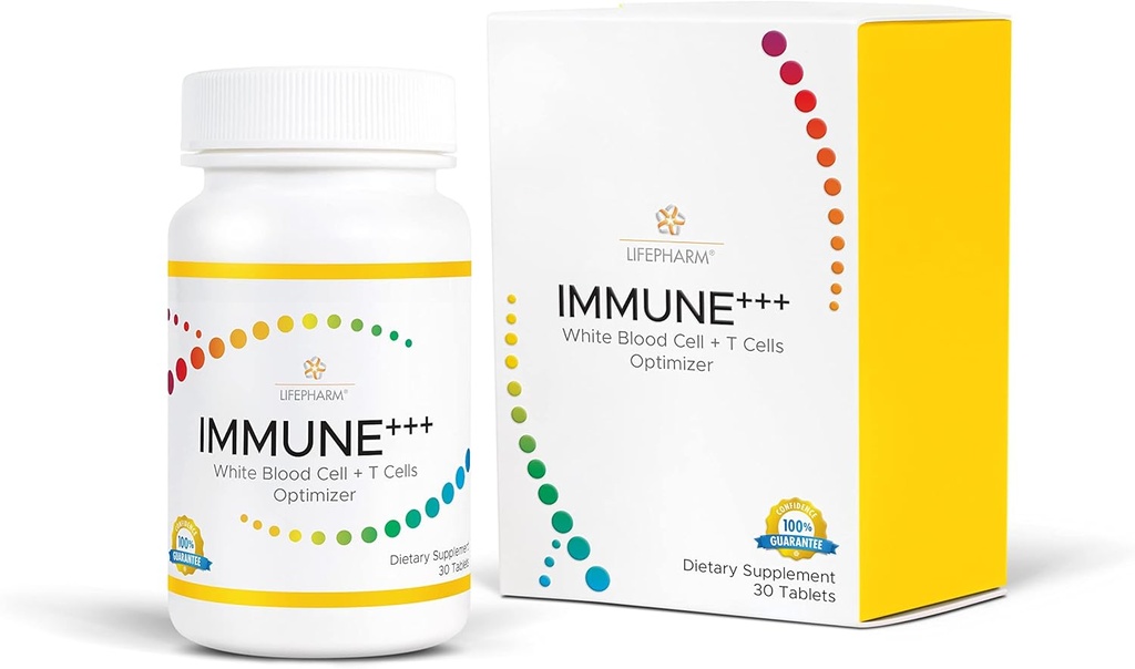 IMMUNE + + Vital Essentials witamina C Suplement - 500mg - Immunitet zwiększający odporność z 3 mocnymi mieszankami składników ziołowych i botanicznych - Zwiększenie liczby białych komórek krwi i komórek T - 30 tabletek