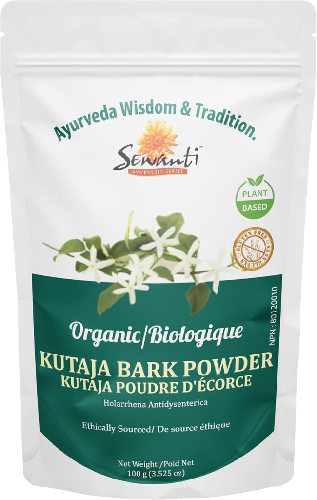 Sewanti Kutaja Bark Powder - Wysoka moc 100% Natural Herbal Supplement for Digestive Comfort - 100g