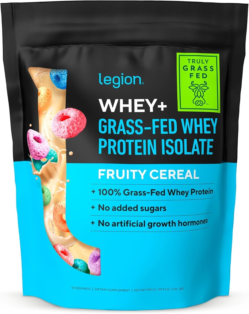 LEGION Serwatka + Protein Whey Isolate from Grass Fed Cows - Serwatka Protein Isolate Powder Low Calorie, Non-GMO, Sugar Free, Laktoza i gluten Free, Wszystkie naturalne białka Proszek dla mężczyzn i kobiet, (30 Służenia)
