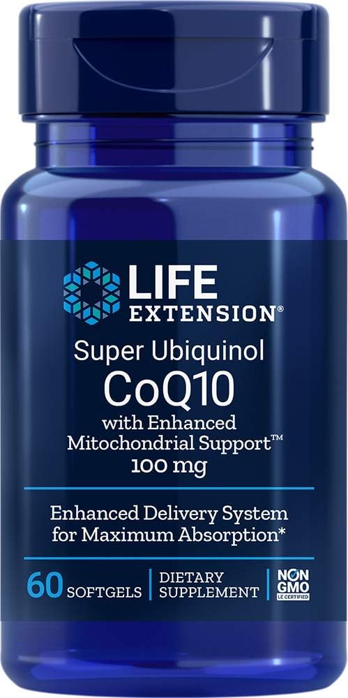 Super Ubichinol CoQ10 z ulepszonym Mitochondrial Wsparcie 100mg 60 Softgels (Opakowanie 2)