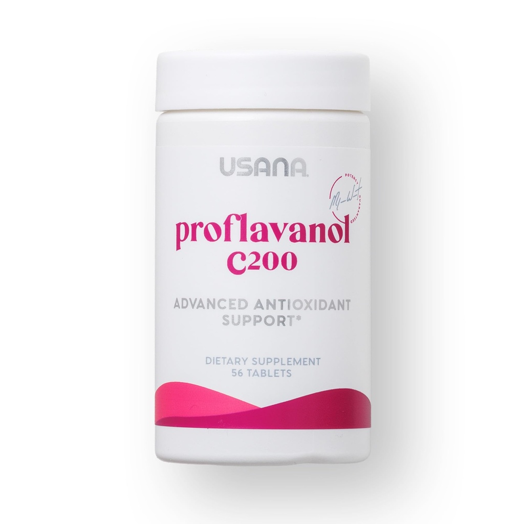 USANA Proflavanol C200 - Advanced Antioksydant with Bioflavanoids and Witamina C for Heart Health - 56 Tablets - 28 Day Supply