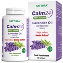 Nattura Calm Aid Lavender Oil Pills - 500mg - 60 Softgels - 100% Naturalne, Pomaga zmniejszyć stres, Calming for Body & Mind, Non-GMO, Certified Kosher