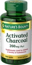 Nature Bounty Activated Węgiel 260 mg, 100 Kapsułki, Suplement diety do wsparcia zdrowego stylu życia