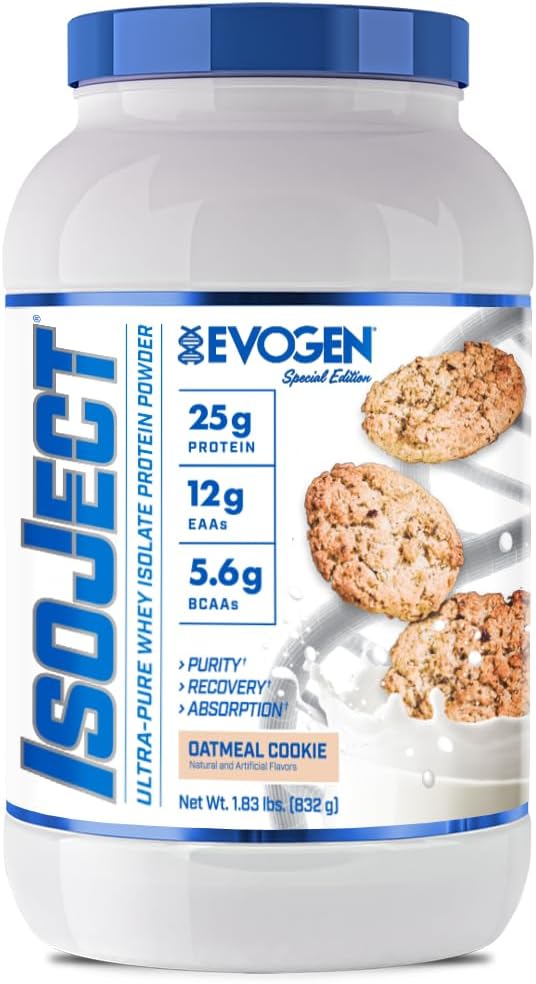 Evogen Isoject - Whey Protein Isostate 124; Ultra- Pure Whey Protein Powder with Ignitor Enzymes, BCAA, and EAA Isoject 124; Enhanced Absorption & Recovery Recovery