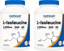 Nutricost L- Izoleucyna 2000mg na porcję, 240 kapsułek na butelkę (2 butelki)