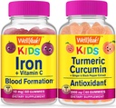 WellYeah Żelazko + Witamina C Dzieci + Kurkumina kurkumina kurkumina, Gummies Bundle - Great Desting, Suplement witaminy, Gluten Free, GMO Free, Gummy do żucia