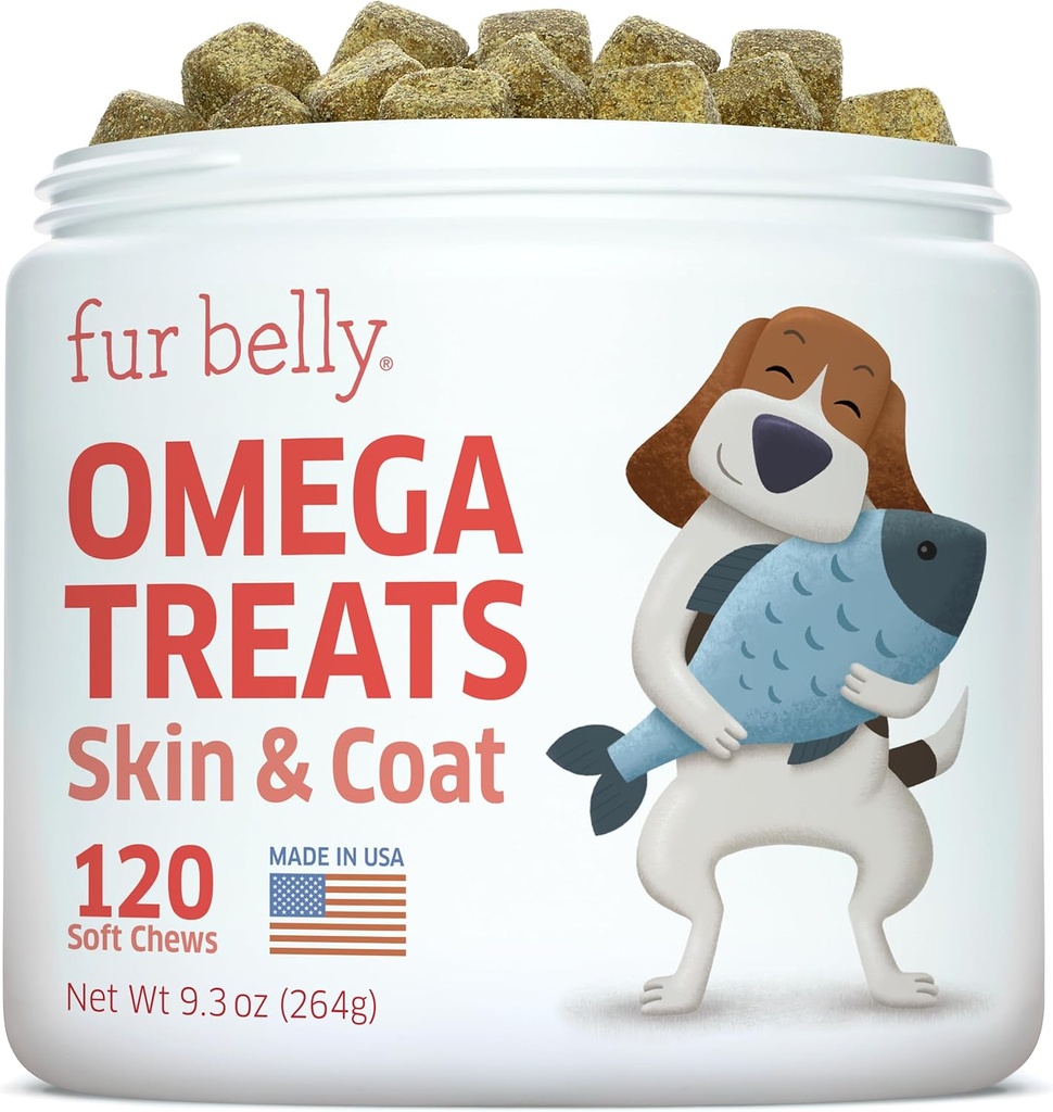 Salmon Oil for Dogs - Wild Alaskan Fish Oil for Dogs - Omega 3 for Dogs - Itch Relief for Dogs - Dog Joint Health - Dog Allergy Relief - Dog Itch Relief - 120 Dog Fish Oil Soft Chews