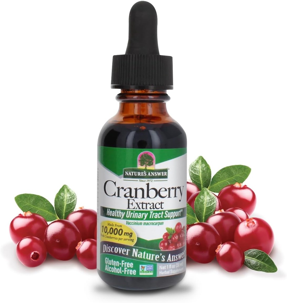 Natural 's Response Alcohol Free Cranberry Extract, 1 Fluid Oz. Potężna 10 000 mg świeżej żurawiny