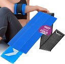Ice Pack Wrap with Elastic Strap by Kinetic Labs - Hot Cold Gel Pack for Rajunies - wielokrotnego użytku Ice Pack for Neck Foot Ankle Head nadgarstek Ramię Ręki Thigh Knee Chirurgia (Regularne)
