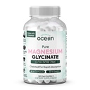 Organiczne Ocean Czysty Glicynian magnezu z cynkiem - Maksymalna moc Chelated suplement magnezu dla kobiet i mężczyzn na skurcze mięśni i wsparcie snu - 90 kapsułki
