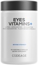 Codeage Eyes Vitamin - AREDS 2 Based Formula Supplement - 2- Month Supply - Vitamin A, C, E, Cynk, Luteina, Astaksantyna, Zeaksantyna, Eyebright, Marigold, Bilberry, Saffron, Omega- 3- 120 Kapsułki