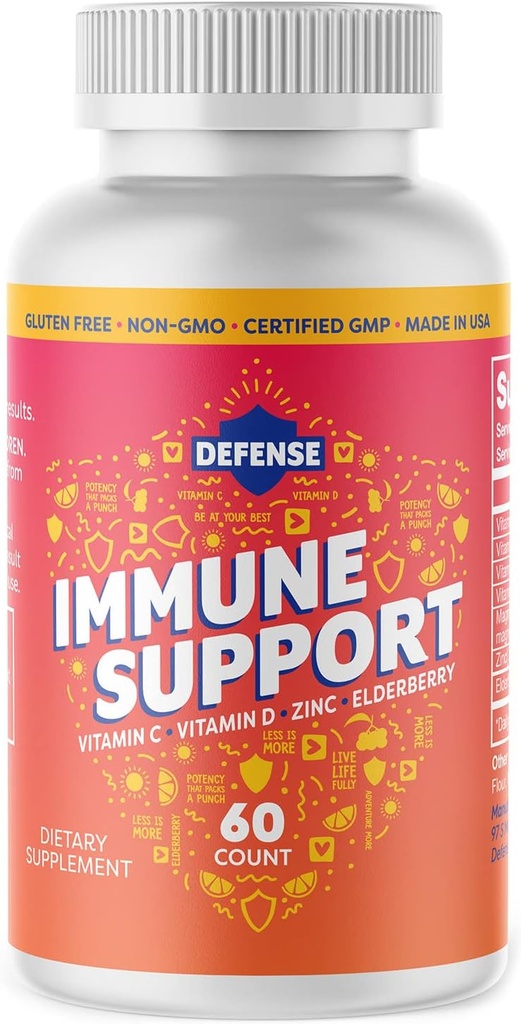 Suplement dla dorosłych: 124; 30 Day Supply: 124; Immunitet dla mężczyzn i kobiet z witaminą C, Cynk, Elderberry i Witamina D3, Daily Antioksydant Boost, Non GMO, Gluten- Free Xion 124;