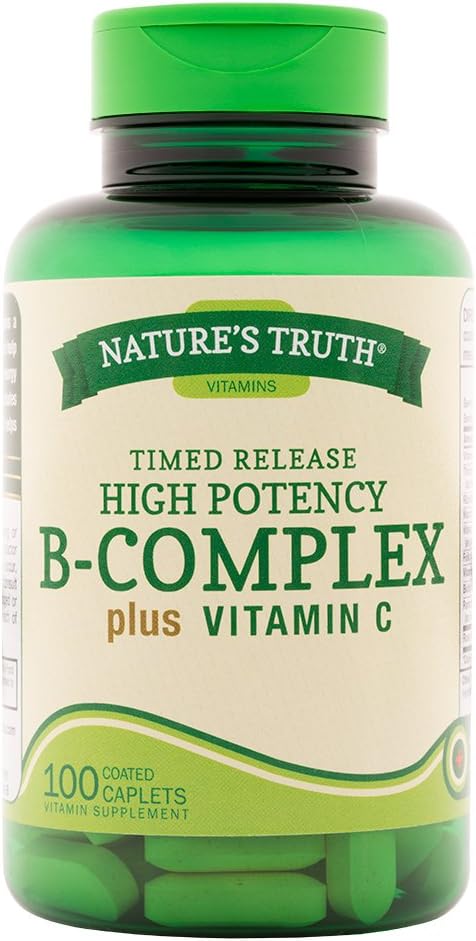 Nature 's Truth B- Complex Plus Witamina C Czas wydany, 100 Hrabia (Pack of 3)