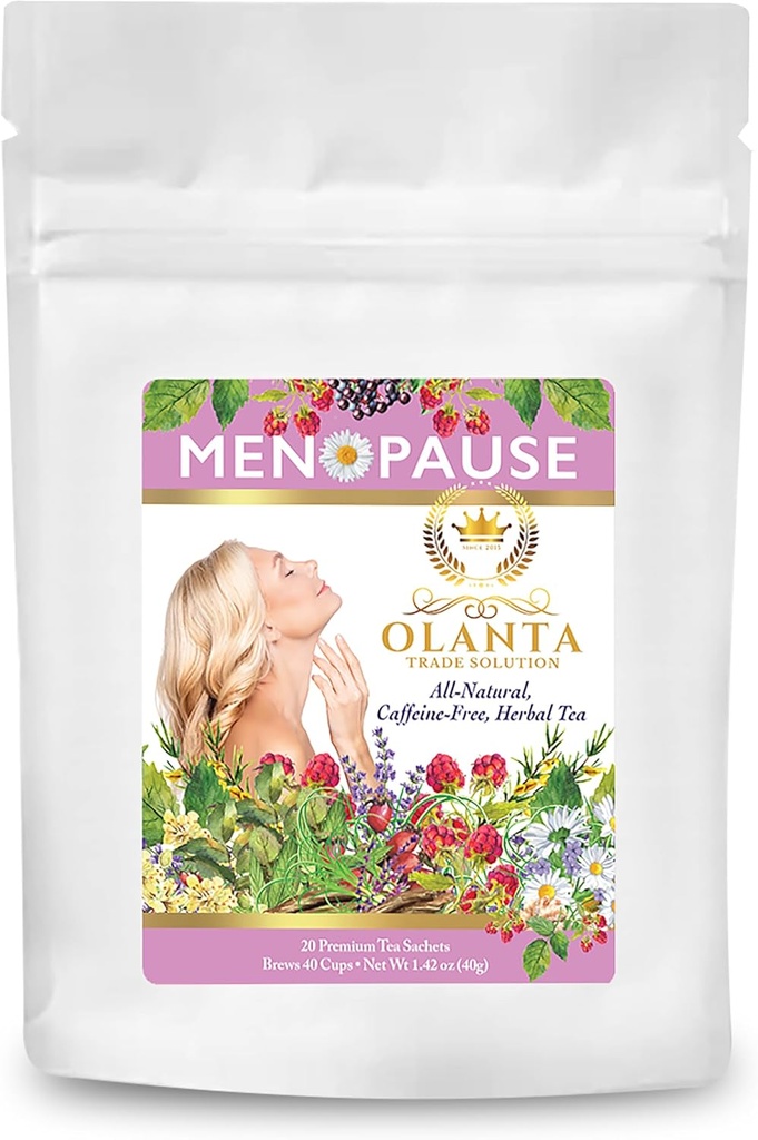 Herbata menopauzy - gorące błyski menopauzy ulgi naturalne, suplementy menopauzy dla kobiet na gorące błyski i nocne poty, Herby wsparcia menopauzy - 20 Premium Sachets herbaty