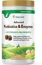 NaturVet Advanced Probiotics & Enzymy, PB6 Dog Soft Chews to help Sensitive Stomachs and Digestive Issues, Hickory Smoked Bacon Flavored Pet Supplement for Dogs Over 6 Weeks, 240 Hrabia Jar