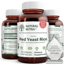 Natural Nutra Red Yeast Rice Extract, wsparcie sercowo-naczyniowe, Pomaga zwiększyć odporność, Pomaga utrzymać ciała tłuszcze i płyny, Poprawić trawienie, Gluten Free Supplements, 600 mg, 60 Kapsułki (2 opakowania)
