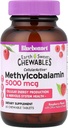BlueBonnet Nutrition Earth Sweet ® Chewables, CellularActive ® Methylcobalamina, Malina, 5000 µg, 60 Tabletki do żucia
