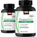 Silny czynnik ProbioSlim + włókno prebiotyczne, booster metabolizmu dla kobiet i mężczyzn, pokarmowe wsparcie zdrowia, ekstrakt zielonej herbaty i Psyllium Husk Fiber, 120 Liczba (Opakowanie 2)