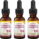 Lovita Echinacea Extract Liquidity 124; 1 FL OZ Extract 124; 350 mg na serwowanie 124; koncentrat Herb Tincture Pentagon 124; wegan 124; bez alkoholu 124; z Elderberry i Licorice Extract (Opakowanie 3)