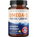 Triple Force Omega 3 Fish Oil 1200 mg Equipment 124; EPA & DHA Equipment 124; Wild Caught, Sustainable Sourced Omega-3 Fatty Acids Acids 124; Premium Burpless Fish Oil Supplements Equipment 124; Non-GMO, Third-Party Tested Equipment 124; 30 Softgels
