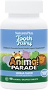 NaturesPlus Animal Parade Tooth Fairy Chewables dla dzieci - Natural Vanilla Flavor - 90 Animal- Shaped Tablets, Pack of 2 - Dental Health Supplement - Wegetarianin, Gluten Free - 90 Total Servings