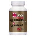 Qunol Plus Ubiquinol Coq10 200mg with Omega 3 250mg Extra Strength Antioxidant (Bovine Version), 90 Count