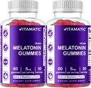 Witamiczne gumki melatoninowe - (2,5 mg 5 mg i 10 mg dawki) - 60 licz każdy - (opakowanie po 2)