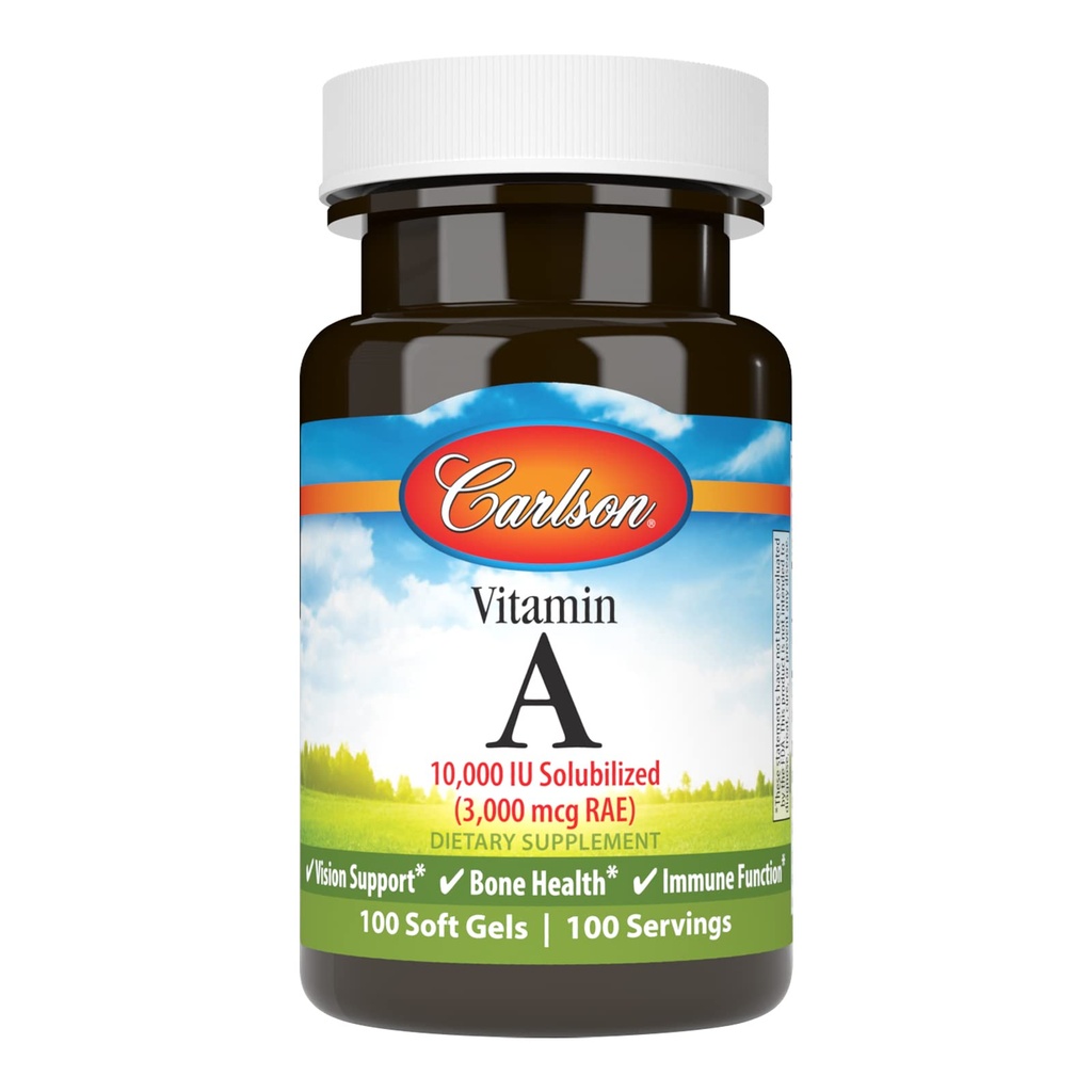 (3000 μg RAE), Rozpuszczalny w wodzie, Vision Health, 100 Softgels