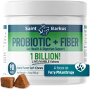 Probiotyk + Regularność włóknista & Zdrowie pokarmowe. Probiotyczne suplementy dla psów dla Gut Health, Regularność, Upset Stomach, Gaz, Yeast. Nie zabijaj schronisk! 90