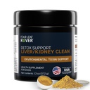 Four Leaf Rover Dog Liver Support - z mlekiem organicznym Tistle & Grzyby - z Nerki Support - Detox & Cleanse - Weteranarian