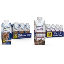 Glucerna Protein Smart Nutritional Shake & Upewnij się, że Max Protein Nutrition Shake z 30 g białka, 1 g cukru, wysoki shake protein, czekolada mleka, 11 Fl Oz (Opakowanie 12), Płyn, Halal
