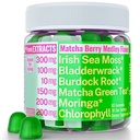 Moringa Irish Sea Moss Chlorophyll EGCg Green Tea Burdock Root Bladderwrack Super Greens Gummies, Powder Capsules Pills Liquid Drops Oil Tincture Supplement Supplements Alt, Organic Green Seamoss