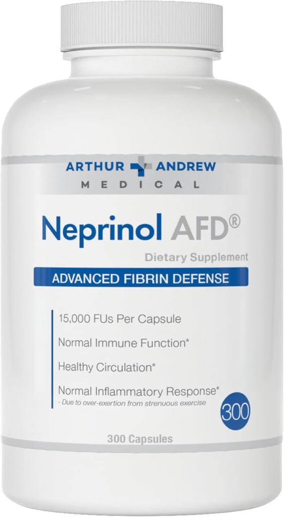 Arthur Andrew Medical, Neprinol AFD, Multi Enzyme Mieszanka z serrapeptazą i Nattokinazą, 300 Ilość (opakowanie po 1)