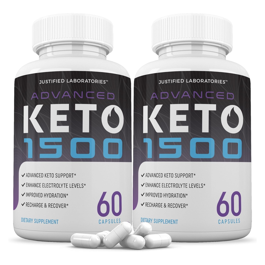Uzasadnione Laboratoria (2 Pack Advanced Keto 1500 Keto Pigułki 1275MG Nowe i ulepszona formuła zawiera jabłko cydr Ocet Extra Virgin Olive Oil Powder Green Tea Leaf 120 Kapsułki