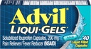 Advil Liqui- żele przeciwbólowe Reliever and Fever Reducer, leki przeciwbólowe dla dorosłych z Ibuprofen 200mg na ból głowy, ból pleców, ból menstruacyjny i ból stawów Relief - 40 Kapsułki wypełnione płynem