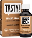 NovaFerrum Smak dla 124; Pediatric Drops Liquid Iron Supplement for Infants, Toddlers & Kids Bits 124; 15 mg żelaza na 1 ml Dawka 124; Wieki 4 & Pod 124; Gluten Free 124; Cukier Free 124; Czekoladowy aromat 124; 120 Sługi