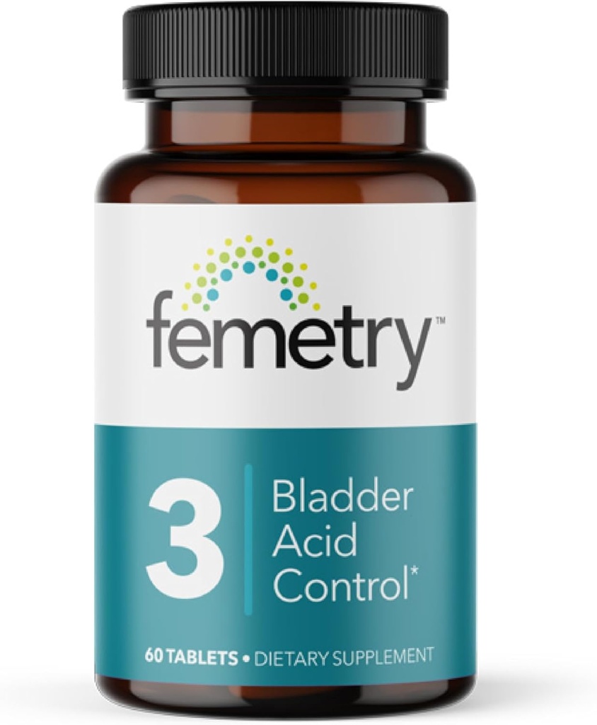 LifeSeasons Femetrics Bladder Acid Control - Wsparcie dla śródmiąższowego zapalenia pęcherza - Redukcja kwasowości moczu w pęcherzu - Ułatwia rozbłyski spowodowane przez jedzenie lub picie Acidic Foods - 60 tabletek