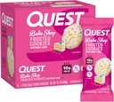 Quest Nutrition Frosted Cookies Twin Pack, Tort urodzinowy, 1 g cukru, 10 g białka, 2g węglowodanów netto, Gluten Free, 8 Hrabia (Pack of 1)