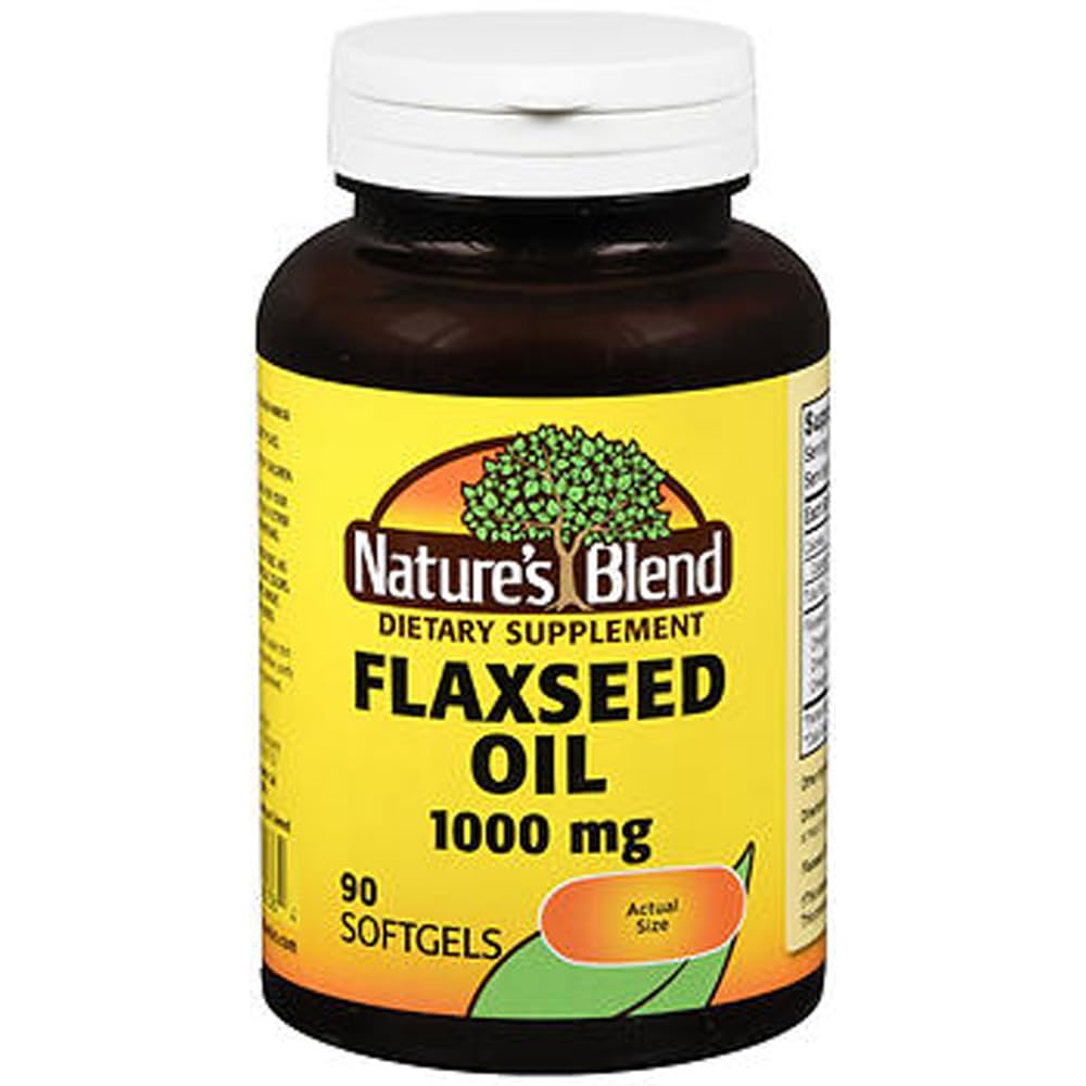 Nature 's Blend Flaxseed Oil 1000mg Gelcaps 90 Ct