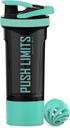 Tryb Artoid 24- Ounce butelka shaker protein, podwójna technologia mieszania, BPA Free, Aqua Green / Black