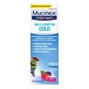 Mucinex Multi- Symptom Cold Relief Liquid- Relieves Stuffy Nose, Zatory w klatce piersiowej, Kaszel & Mucus, Expectorant & Cough Supressant z Dextromethorphan, Guaifenesin, Fenylephrine, 4 oz.