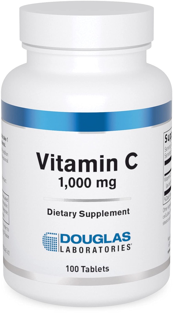 Douglas Laboratories Witamina C 124; Rozpuszczalny w wodzie suplement przeciwutleniający do wspierania funkcji immunologicznych i normalnego gojenia ran * 124; 100 tabletek